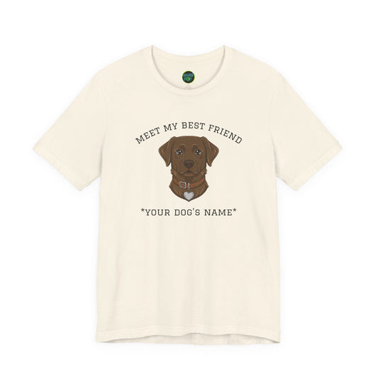 Chocolate Labrador Personalized Dog T-Shirt