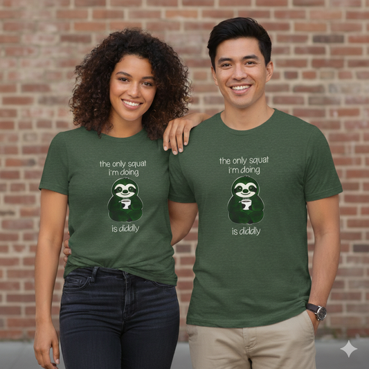 "the only squat I'm doing is diddly" Casual Shirt