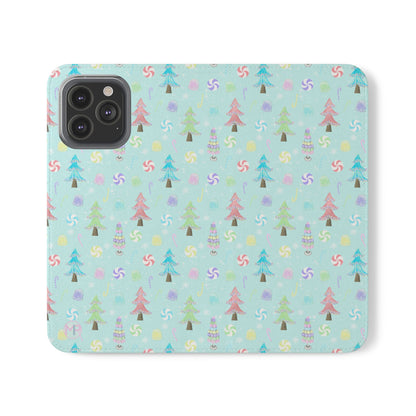 Pastel Christmas Trees Wallet Case