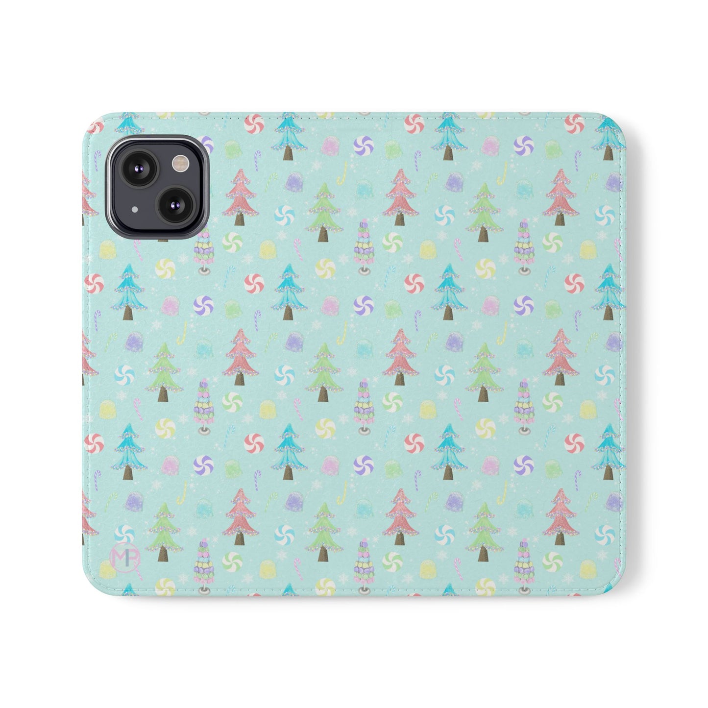 Pastel Christmas Trees Wallet Case