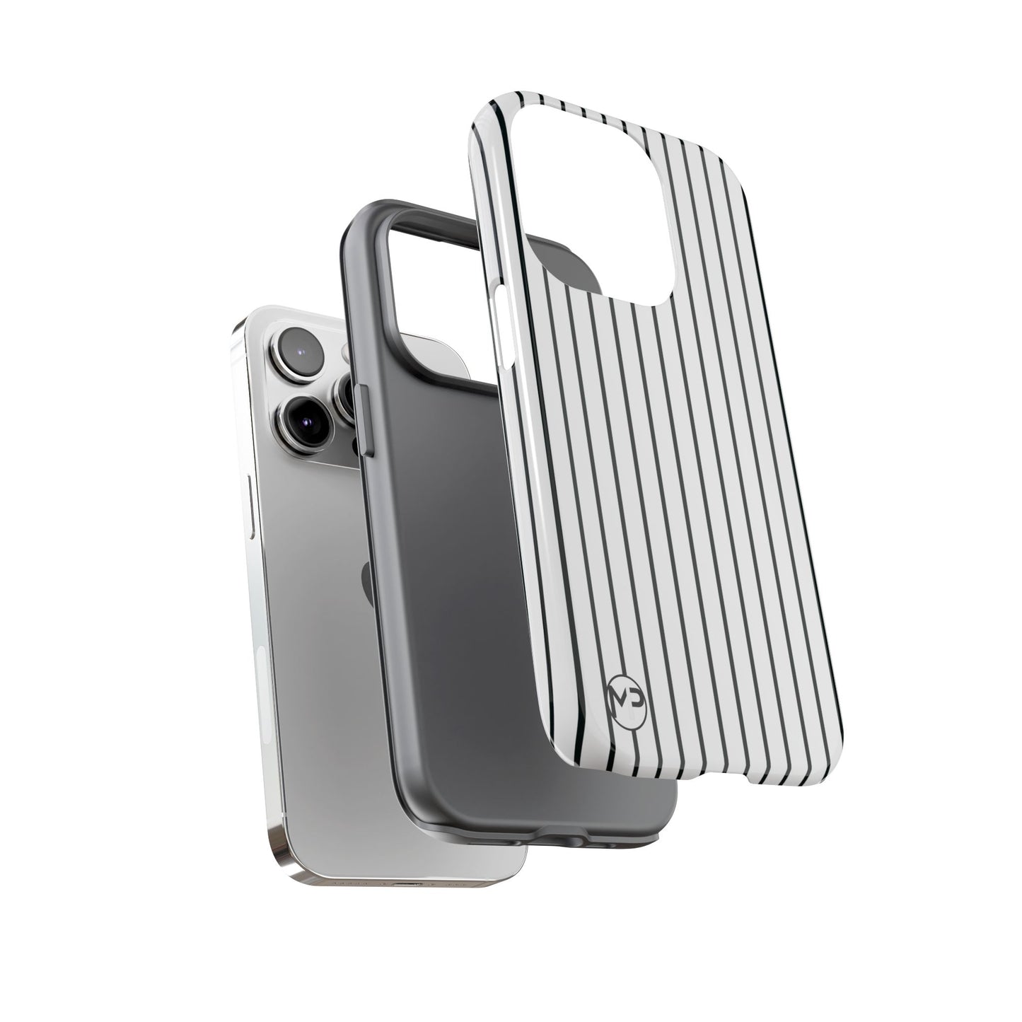 Striped Tough Phone Case — Slim Protective iPhone Cover
