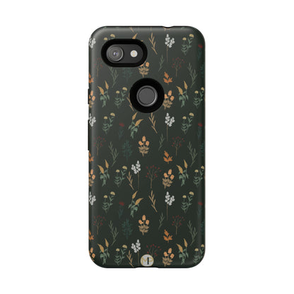 Pressed Floral Tough Phone Case - Durable Design for Nature Lovers