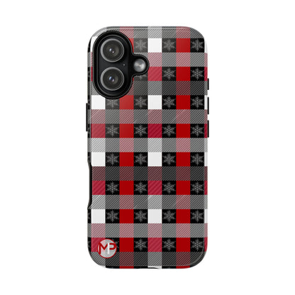 Red and Black Buffalo Plaid Tough Phone Case