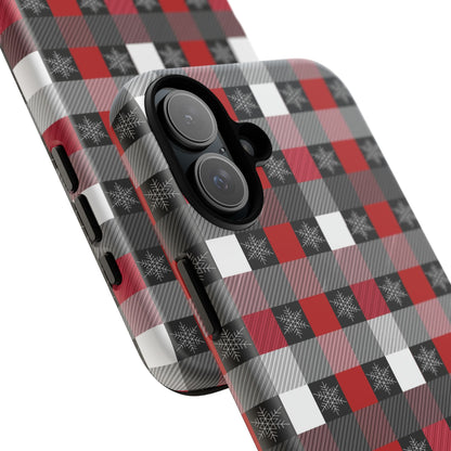 Red and Black Buffalo Plaid Tough Phone Case