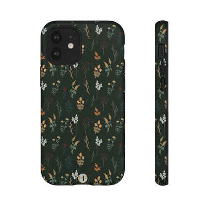 Pressed Floral Tough Phone Case - Durable Design for Nature Lovers