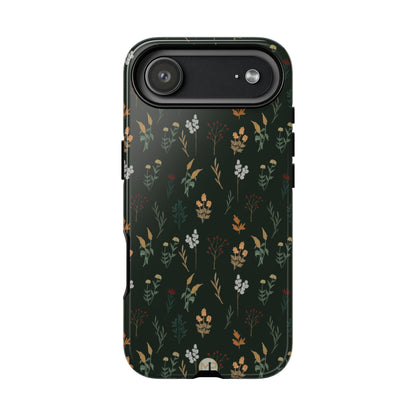 Pressed Floral Tough Phone Case - Durable Design for Nature Lovers