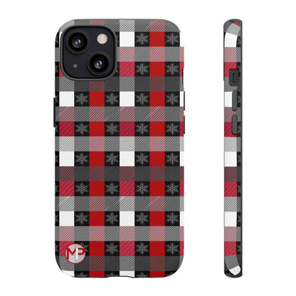 Red and Black Buffalo Plaid Tough Phone Case