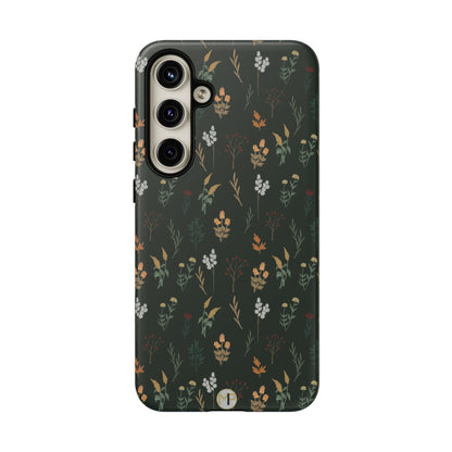 Pressed Floral Tough Phone Case - Durable Design for Nature Lovers