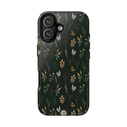 Pressed Floral Tough Phone Case - Durable Design for Nature Lovers