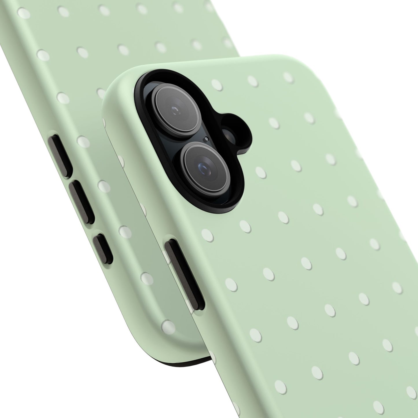 Mint Dot Tough Phone Case — Protective Polka Dot iPhone Cover
