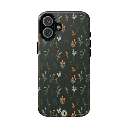 Pressed Floral Tough Phone Case - Durable Design for Nature Lovers