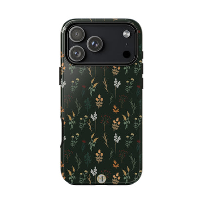 Pressed Floral Tough Phone Case - Durable Design for Nature Lovers