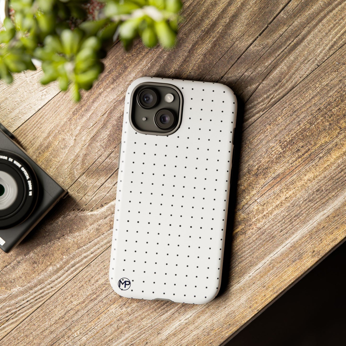 White Mini Polka-Dot Dot Tough Phone Case
