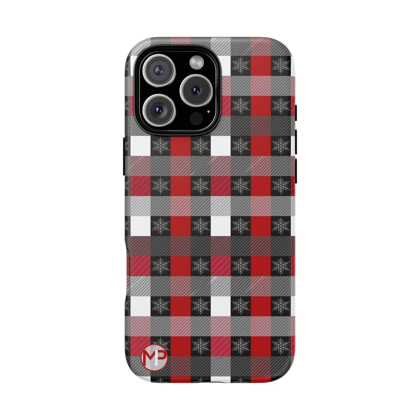 Red and Black Buffalo Plaid Tough Phone Case