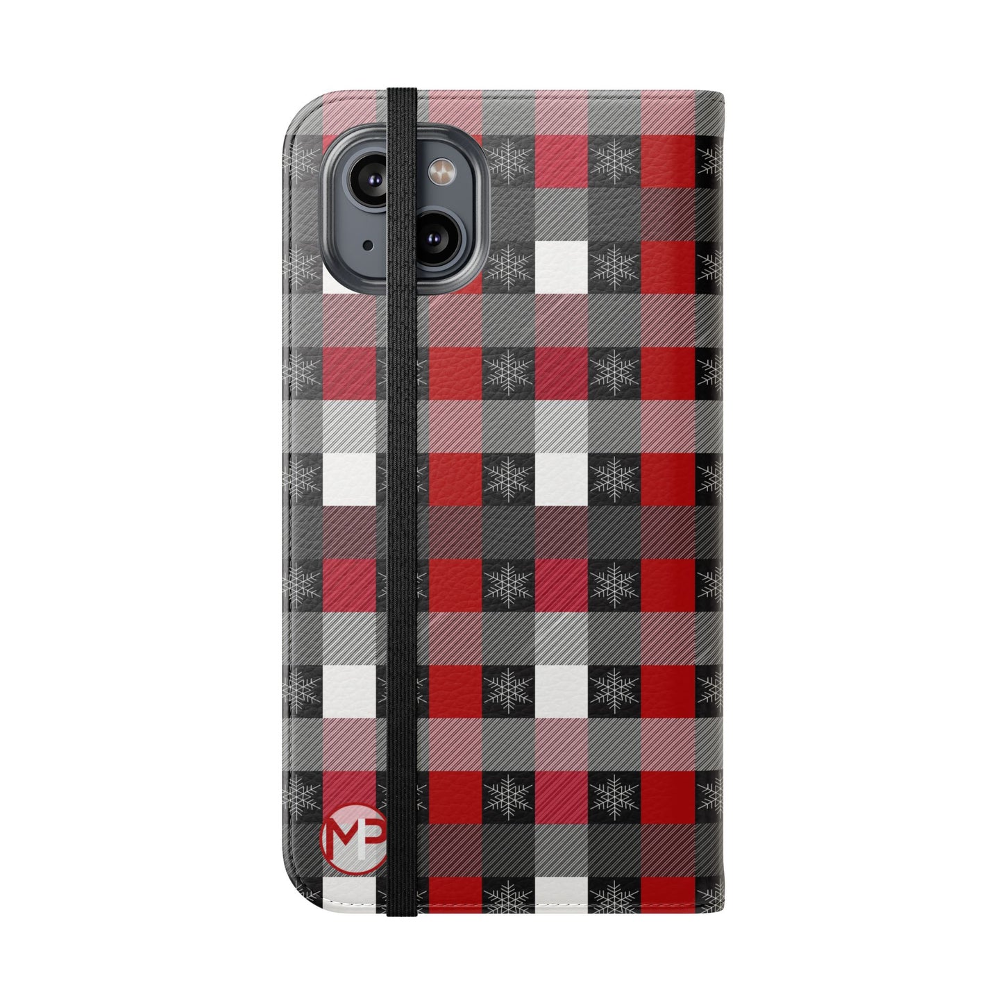 Red & Black Buffalo Plaid Flip Phone Case – Wallet Folio Cover