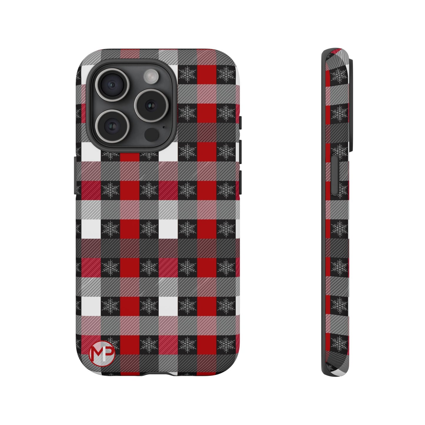 Red and Black Buffalo Plaid Tough Phone Case