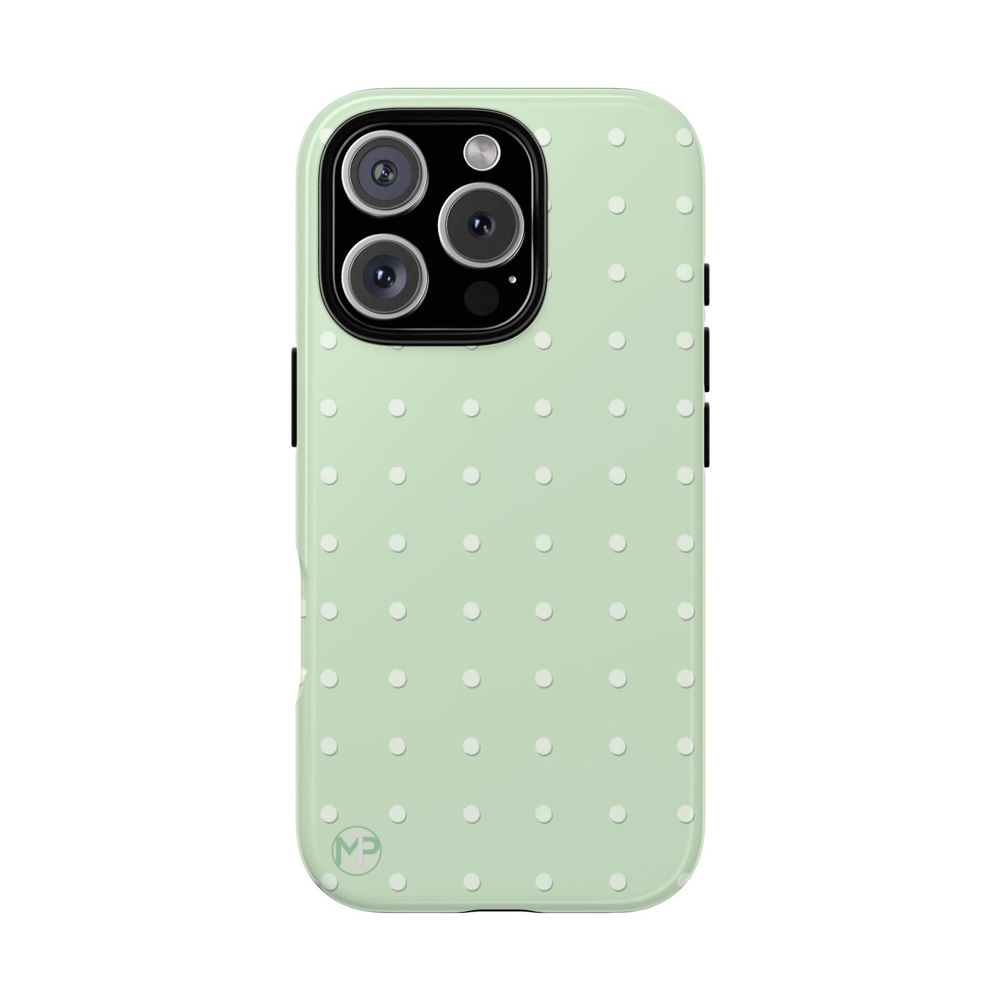 Mint Dot Tough Phone Case — Protective Polka Dot iPhone Cover