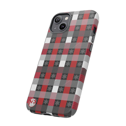 Red and Black Buffalo Plaid Tough Phone Case