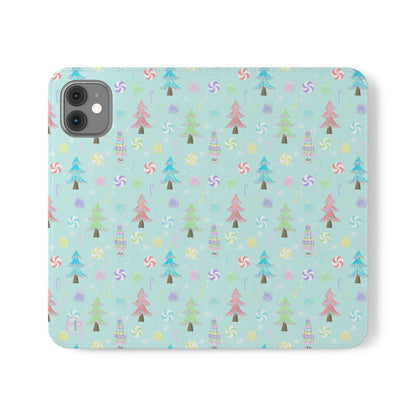 Pastel Christmas Trees Wallet Case