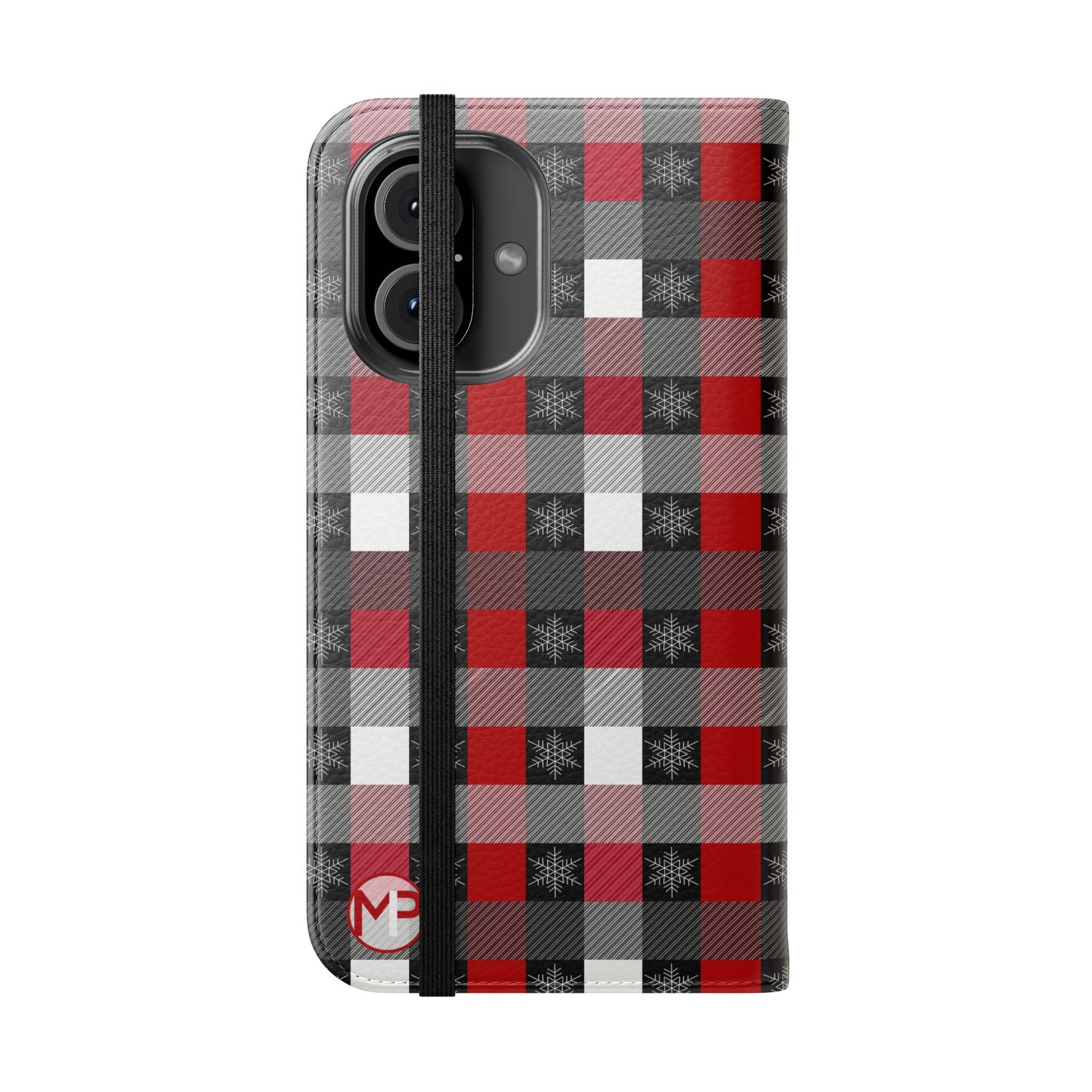 Red & Black Buffalo Plaid Flip Phone Case – Wallet Folio Cover