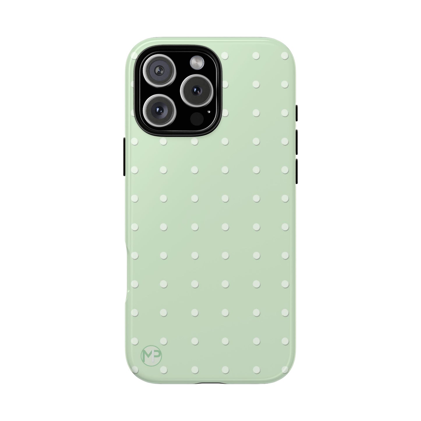 Mint Dot Tough Phone Case — Protective Polka Dot iPhone Cover