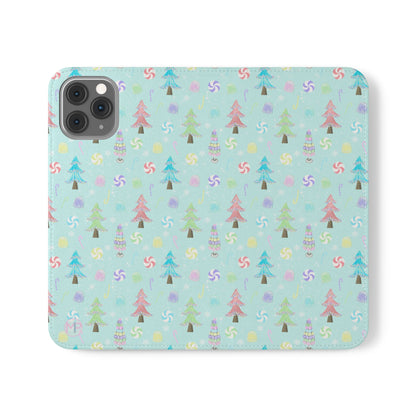 Pastel Christmas Trees Wallet Case