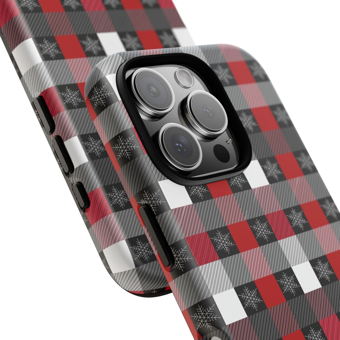 Red and Black Buffalo Plaid Tough Phone Case