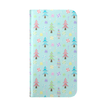 Pastel Christmas Trees Wallet Case