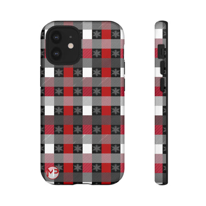 Red and Black Buffalo Plaid Tough Phone Case