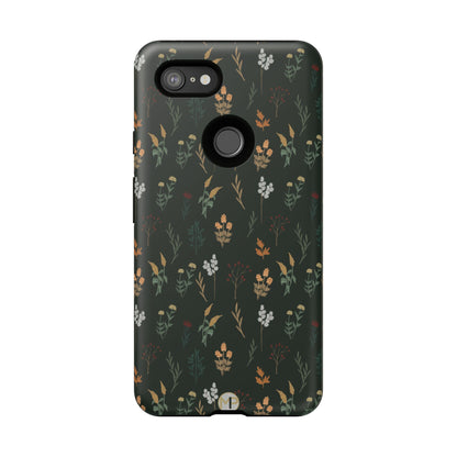 Pressed Floral Tough Phone Case - Durable Design for Nature Lovers