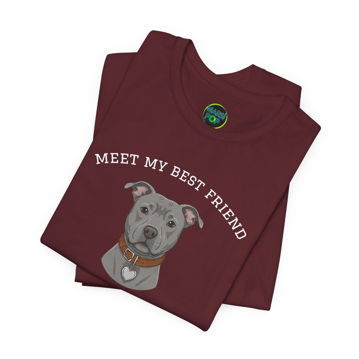 Pitbull- Gray Personalized Dog T-Shirt