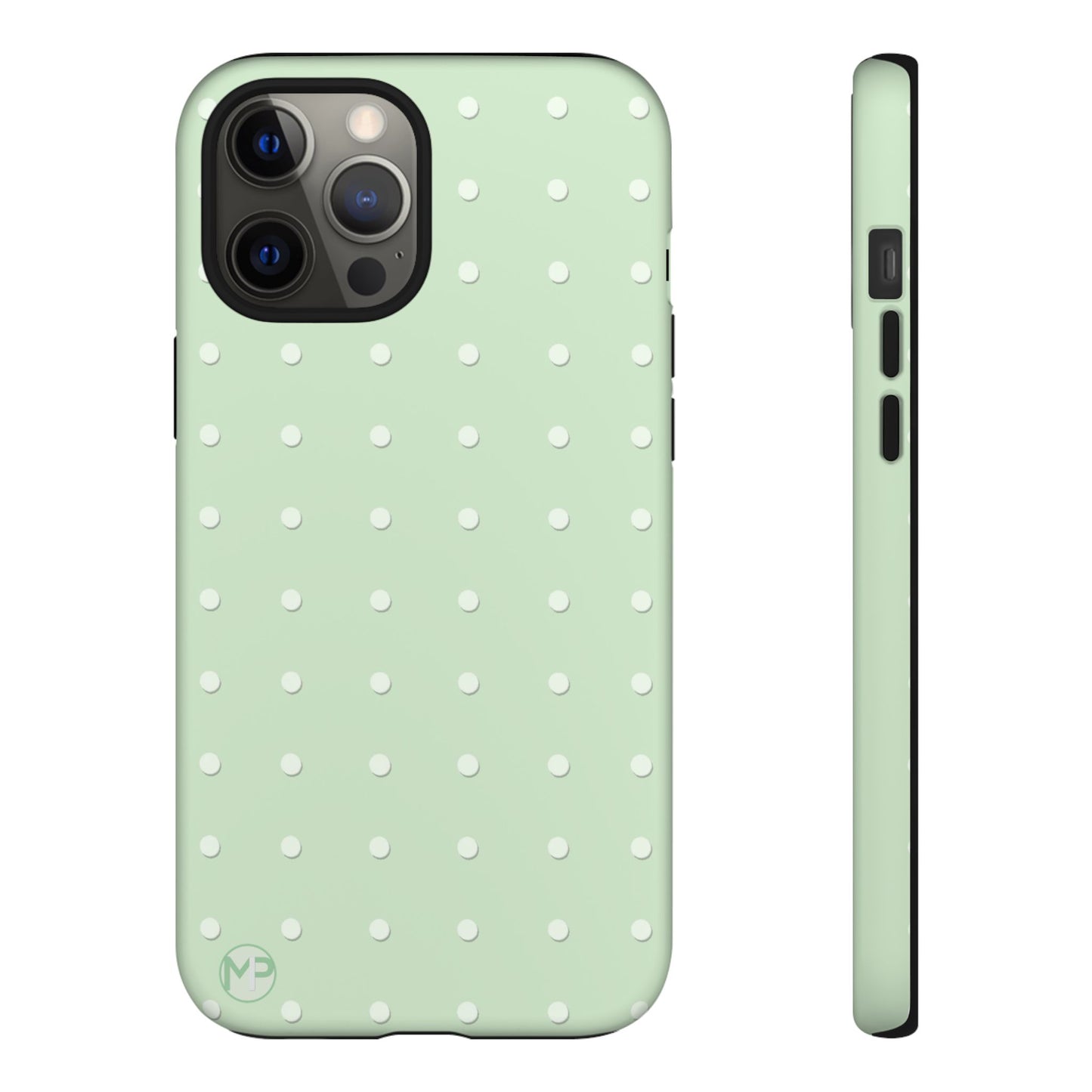 Mint Dot Tough Phone Case — Protective Polka Dot iPhone Cover