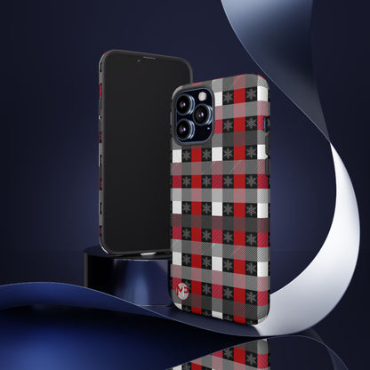 Red and Black Buffalo Plaid Tough Phone Case