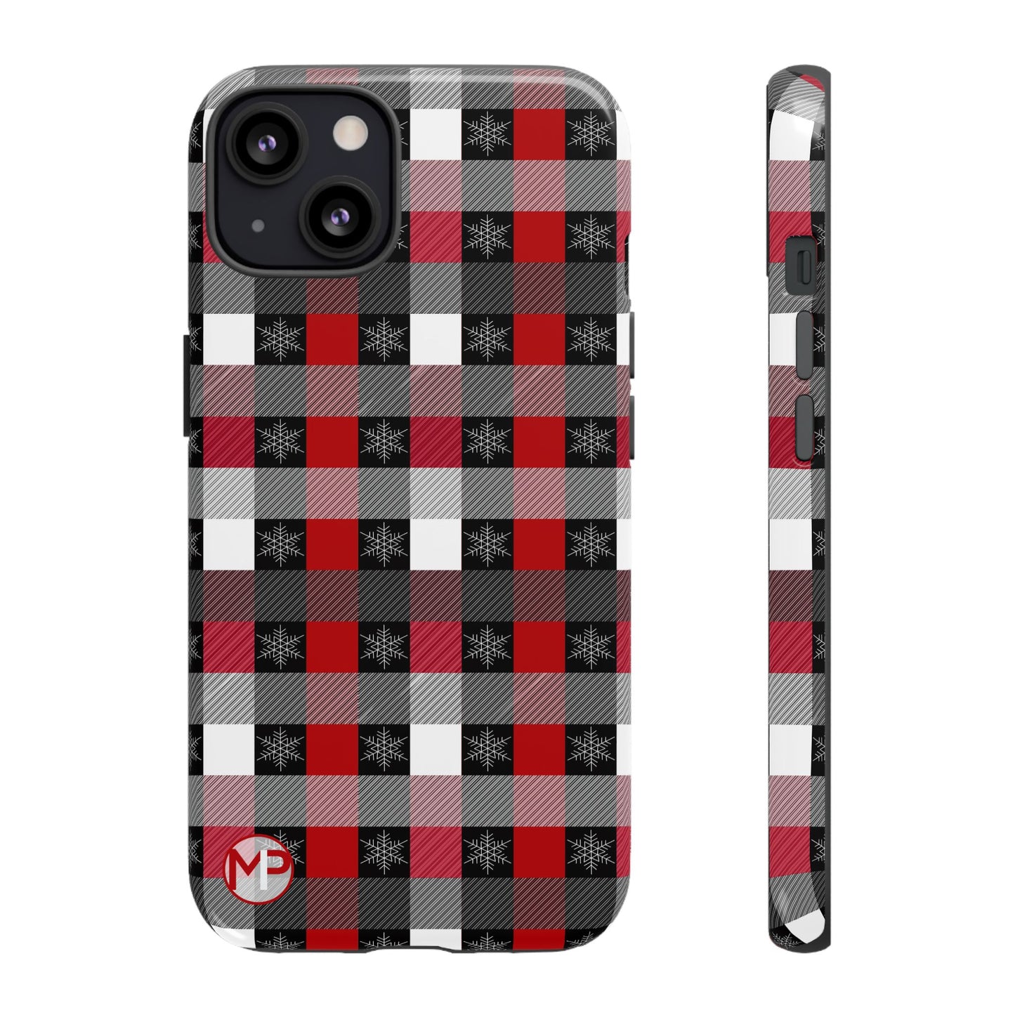 Red and Black Buffalo Plaid Tough Phone Case