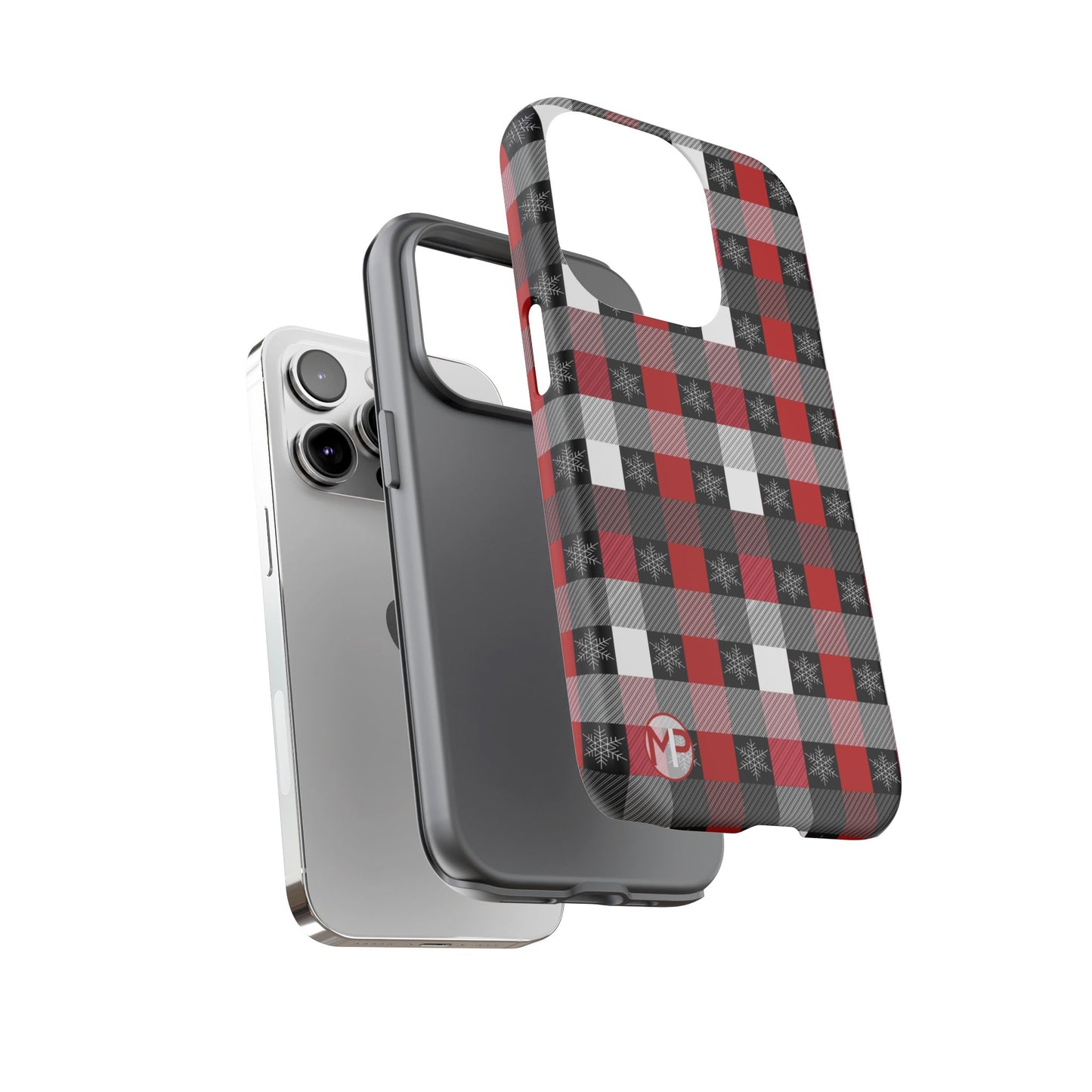 Red and Black Buffalo Plaid Tough Phone Case