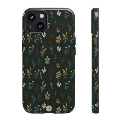 Pressed Floral Tough Phone Case - Durable Design for Nature Lovers
