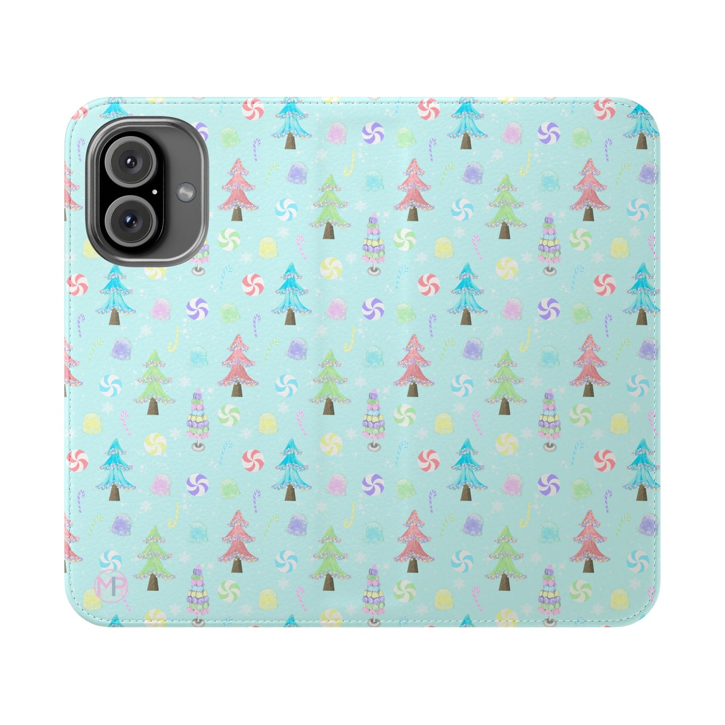 Pastel Christmas Trees Wallet Case