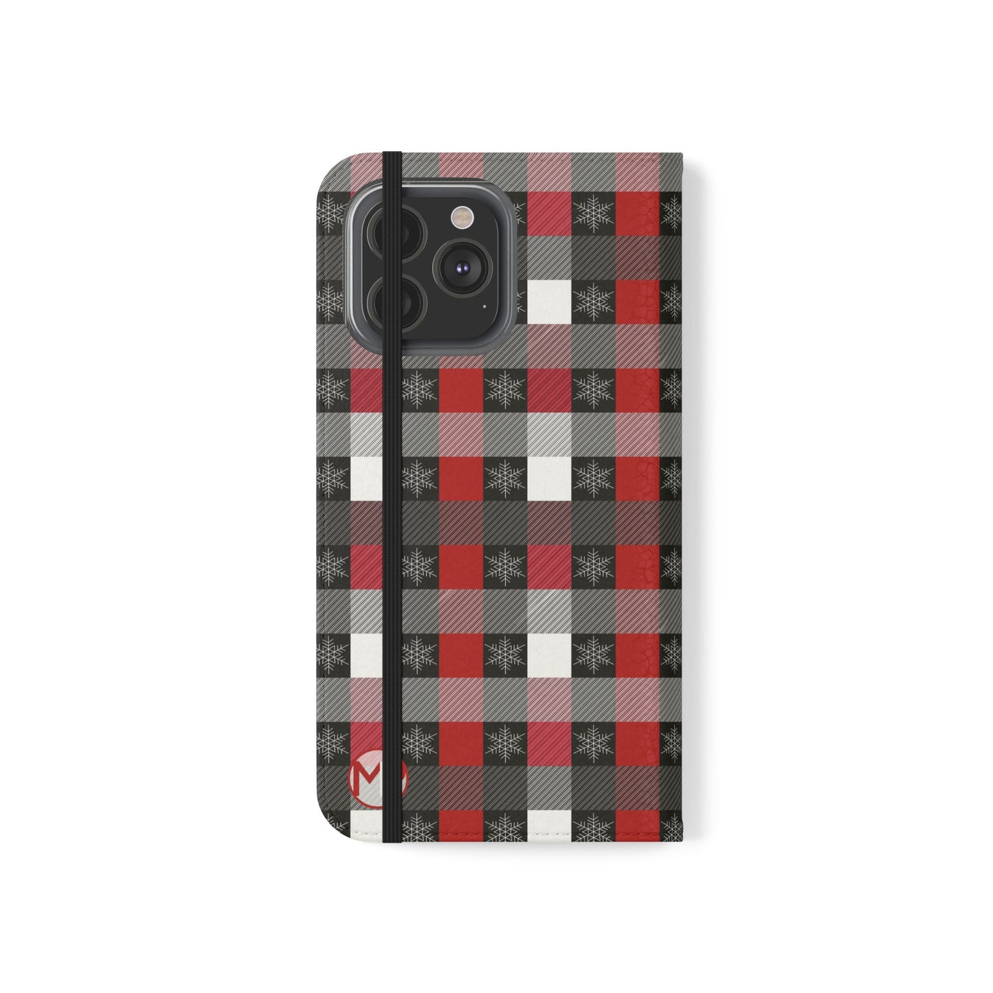 Red & Black Buffalo Plaid Flip Phone Case – Wallet Folio Cover