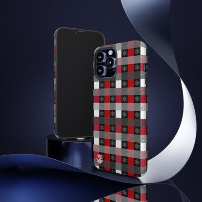 Red and Black Buffalo Plaid Tough Phone Case