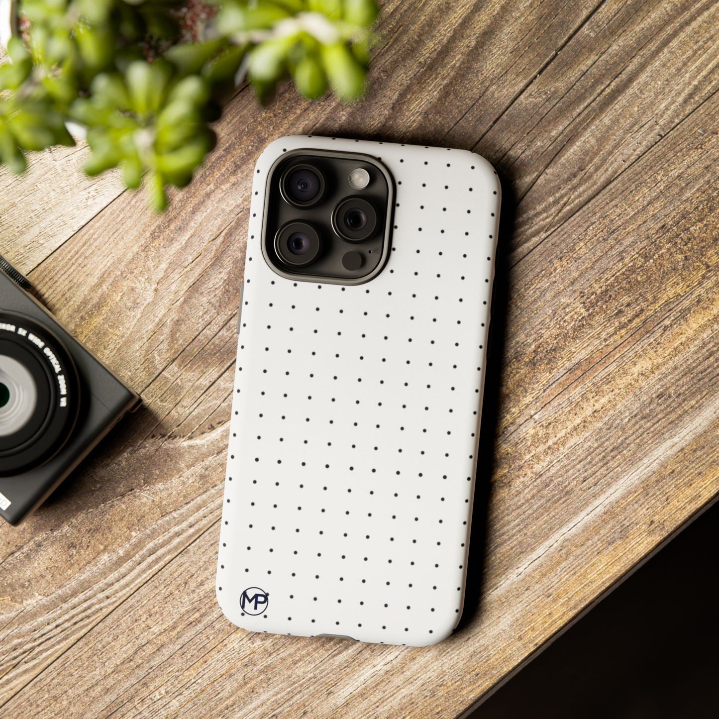 White Mini Polka-Dot Dot Tough Phone Case