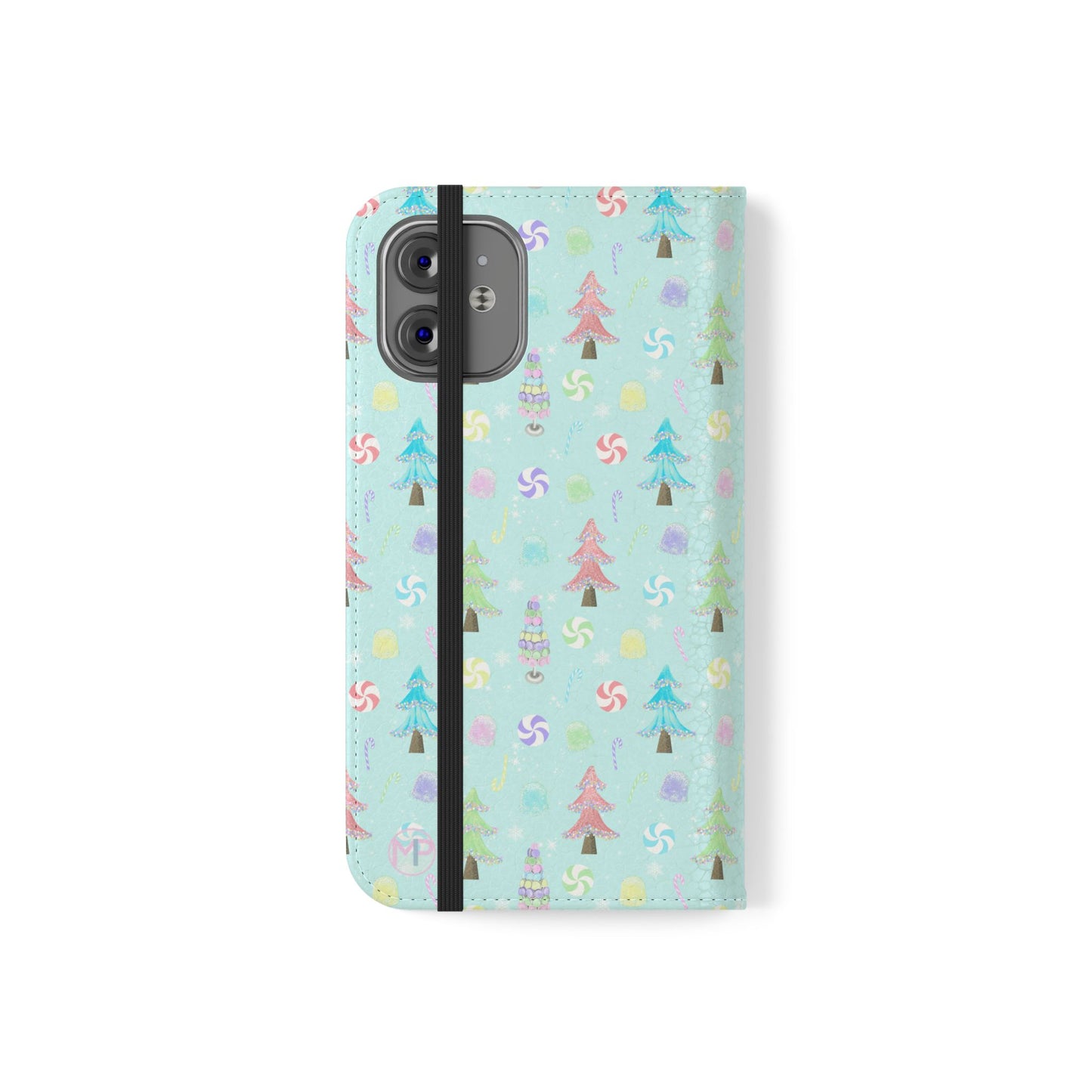 Pastel Christmas Trees Wallet Case