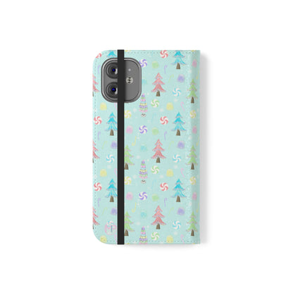 Pastel Christmas Trees Wallet Case