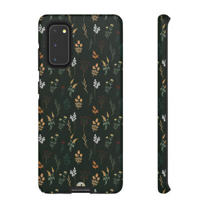 Pressed Floral Tough Phone Case - Durable Design for Nature Lovers