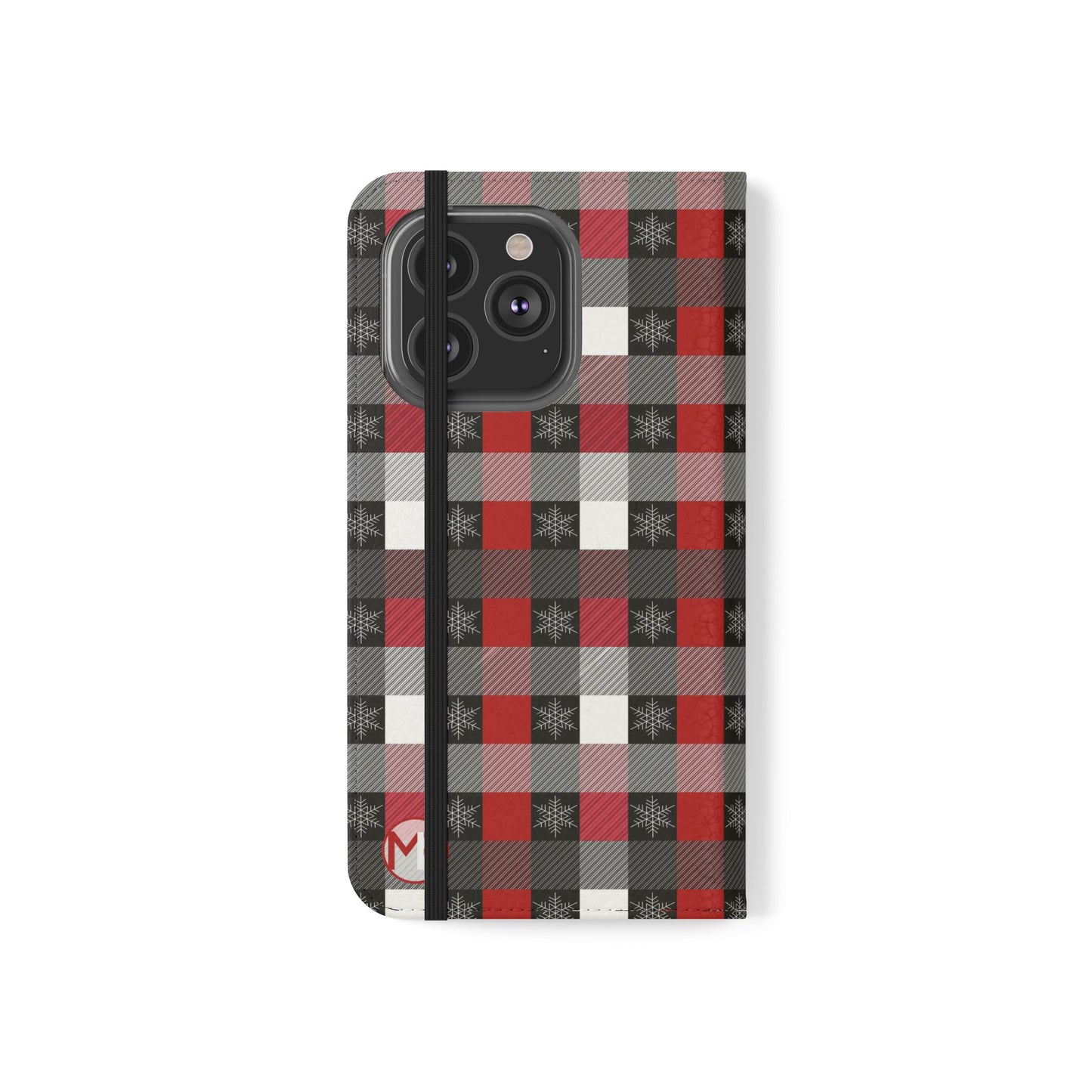Red & Black Buffalo Plaid Flip Phone Case – Wallet Folio Cover