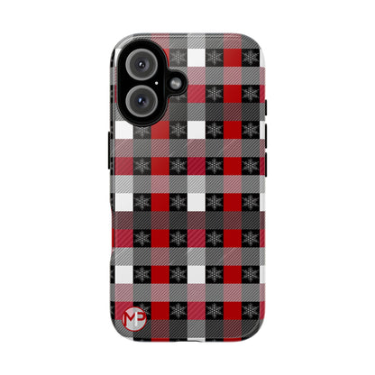 Red and Black Buffalo Plaid Tough Phone Case