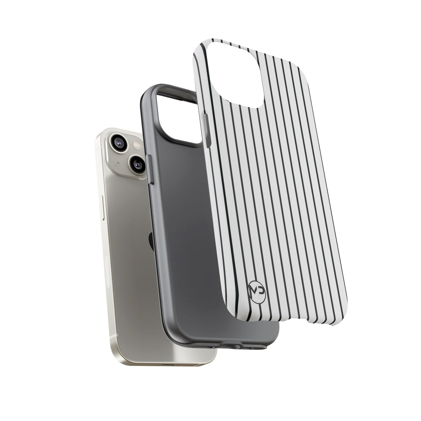 Striped Tough Phone Case — Slim Protective iPhone Cover