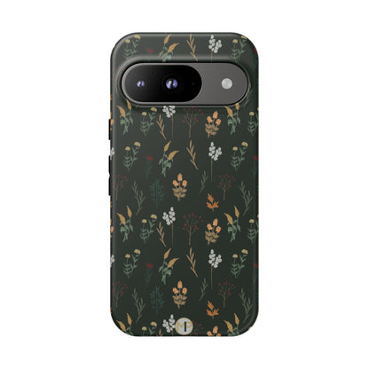 Pressed Floral Tough Phone Case - Durable Design for Nature Lovers