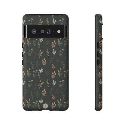 Pressed Floral Tough Phone Case - Durable Design for Nature Lovers
