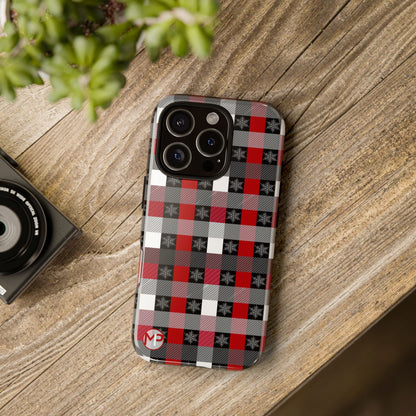 Red and Black Buffalo Plaid Tough Phone Case
