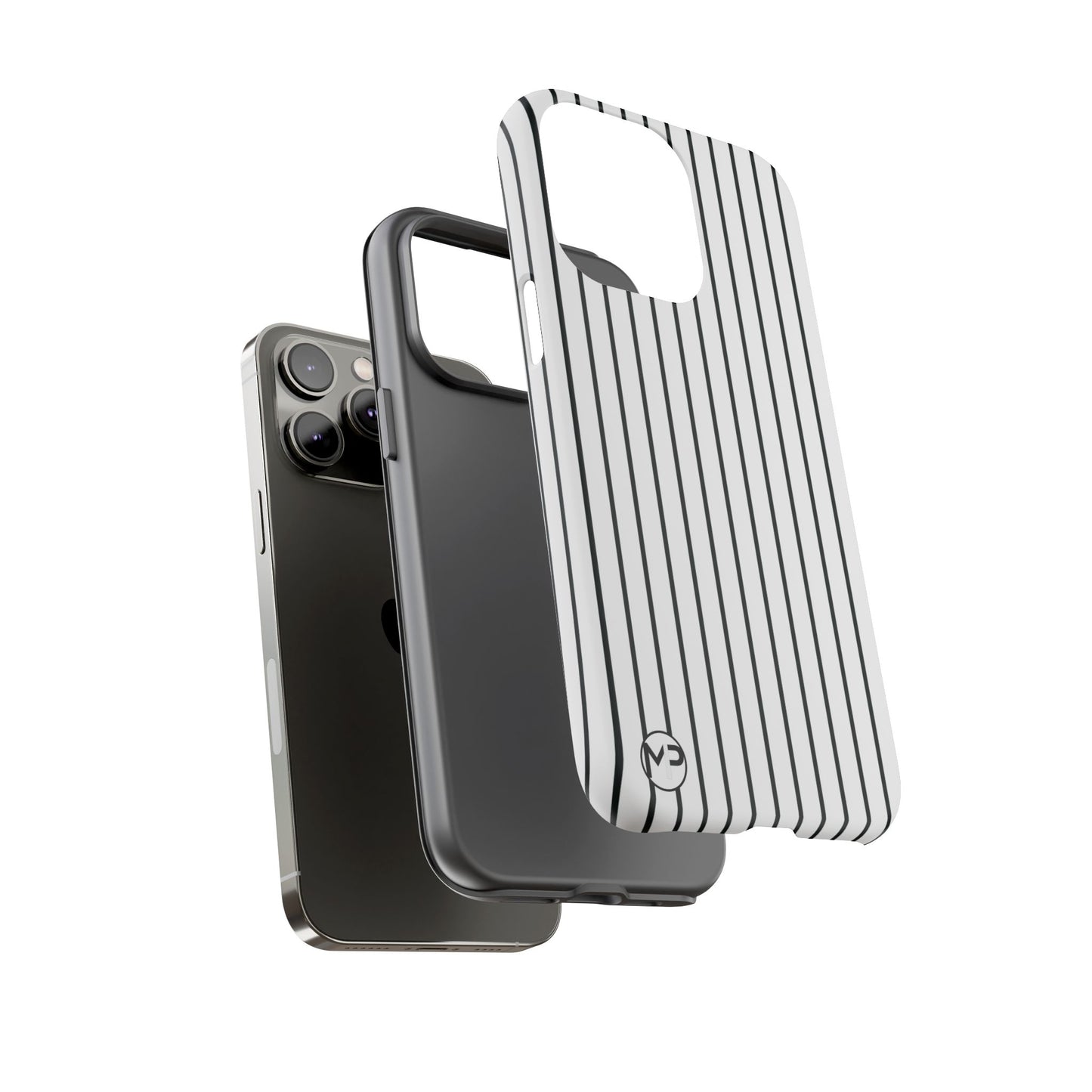 Striped Tough Phone Case — Slim Protective iPhone Cover